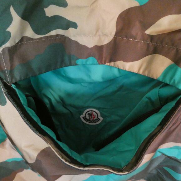 Moncler Kids' Nikandro Camouflage Print Jacket In Green Youth 14A - Picture 9 of 16